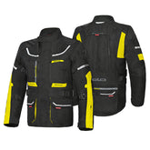 BELA TRANSFORMER 3 Em 1 Moto Casaco Preto Amarelo Fluo - Imagem dupla de Casacos